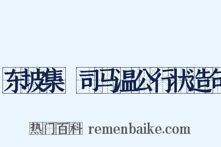 东坡集·司马温公行状造句是什么意思的图片